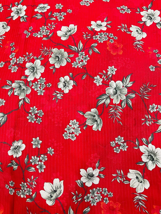 3PC Unstitched Printed Linen Bana Dora Design 02