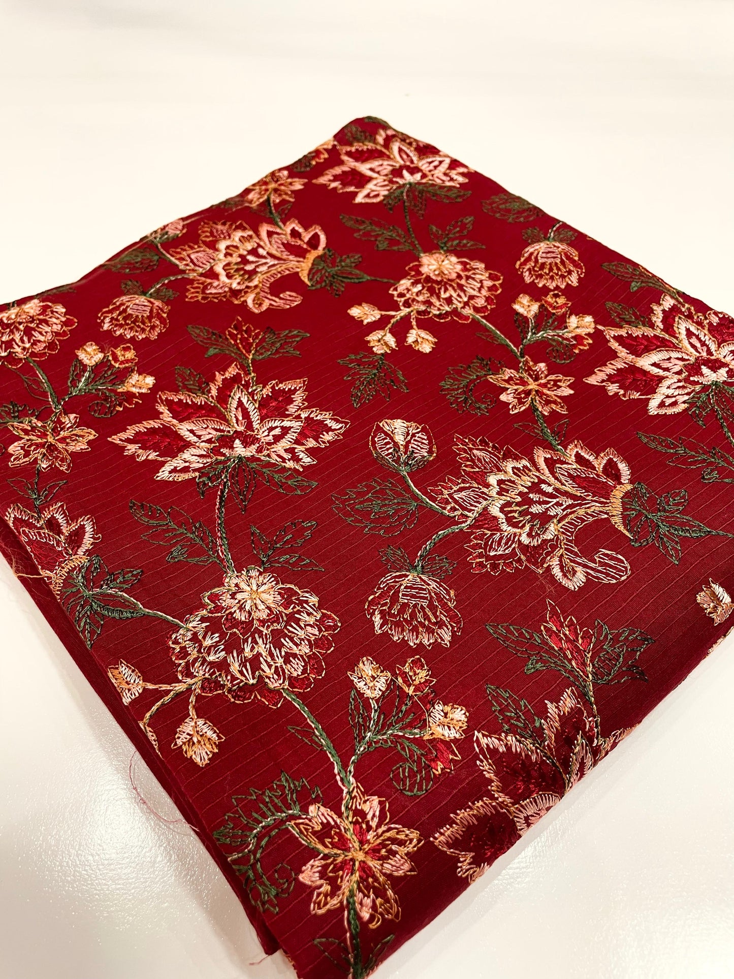 2PC Unstitched Cambric Cotton Suit Design 02