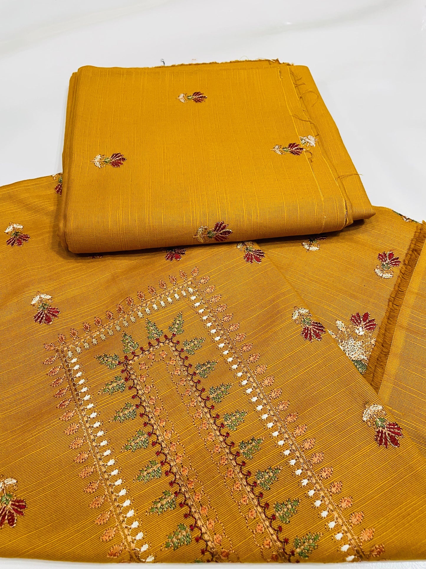2-Piece Unstitched & Embroidered Khaddar Dress Design 05
