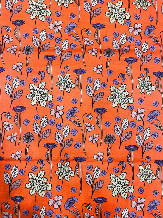 3PC Unstitched Printed Linen Bana Dora Design 08