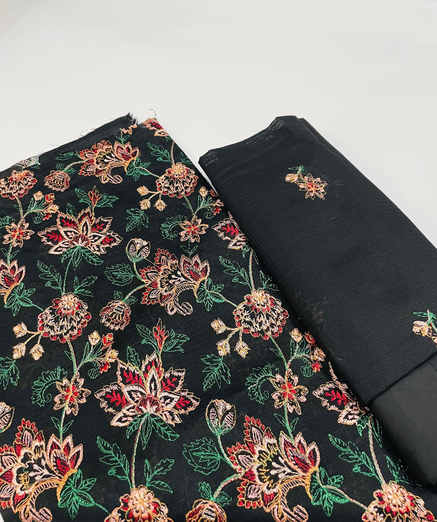 2PC Unstitched Cambric Cotton Suit Design 02