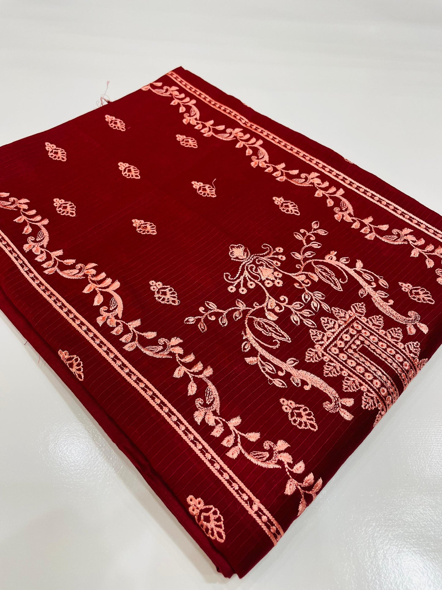 2PC Unstitched Cambric Cotton Suit Design 04