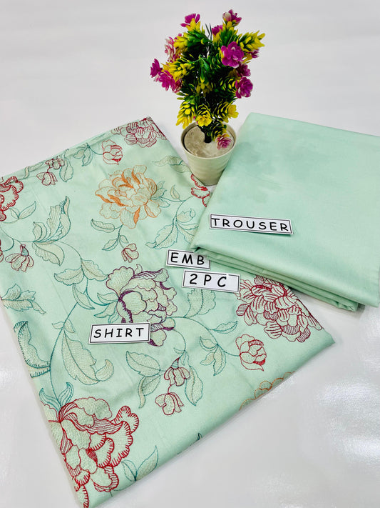 2PC Unstitched Dhanak Suit Design 03