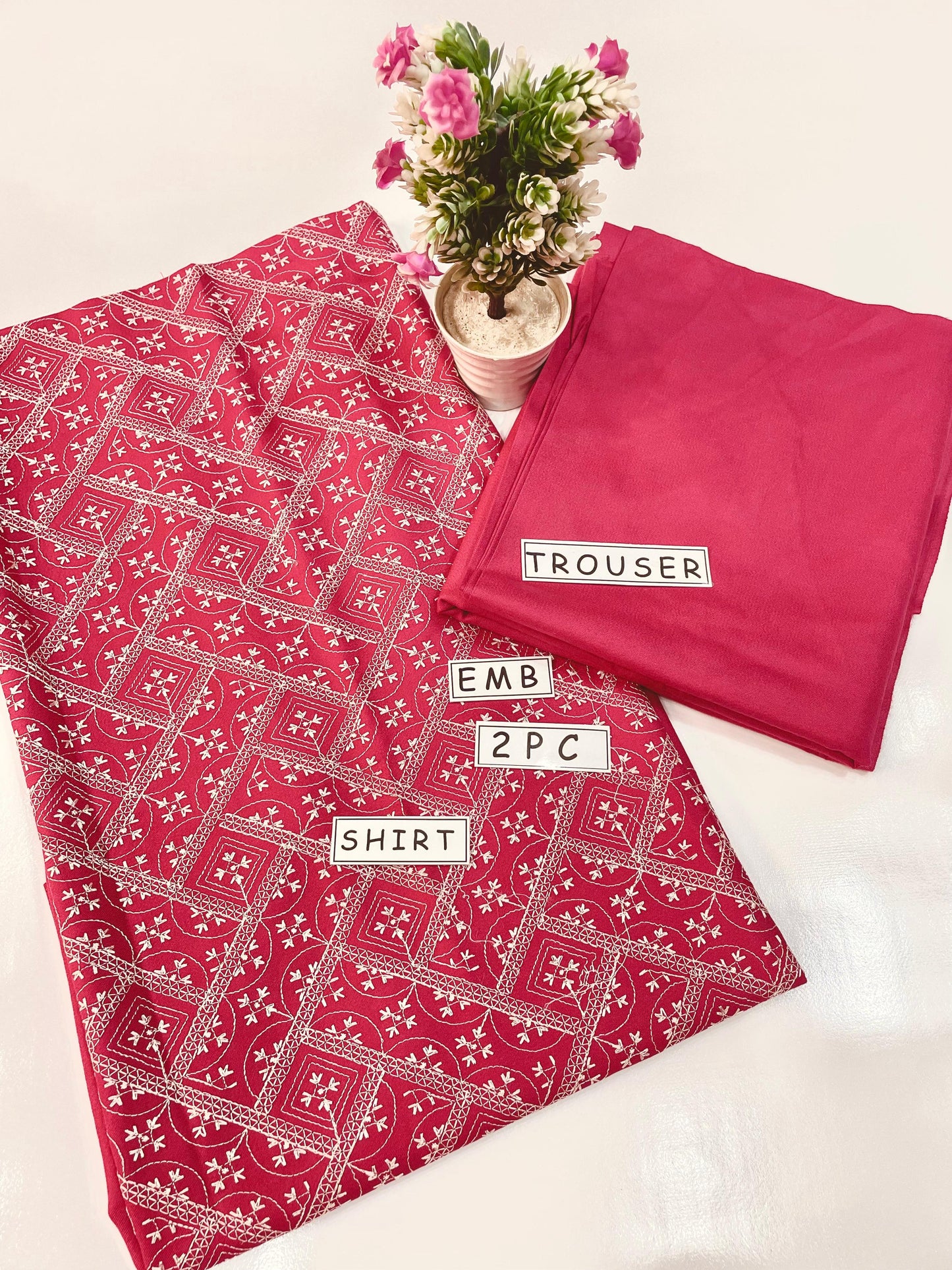 2PC Unstitched Dhanak Suit Design 04