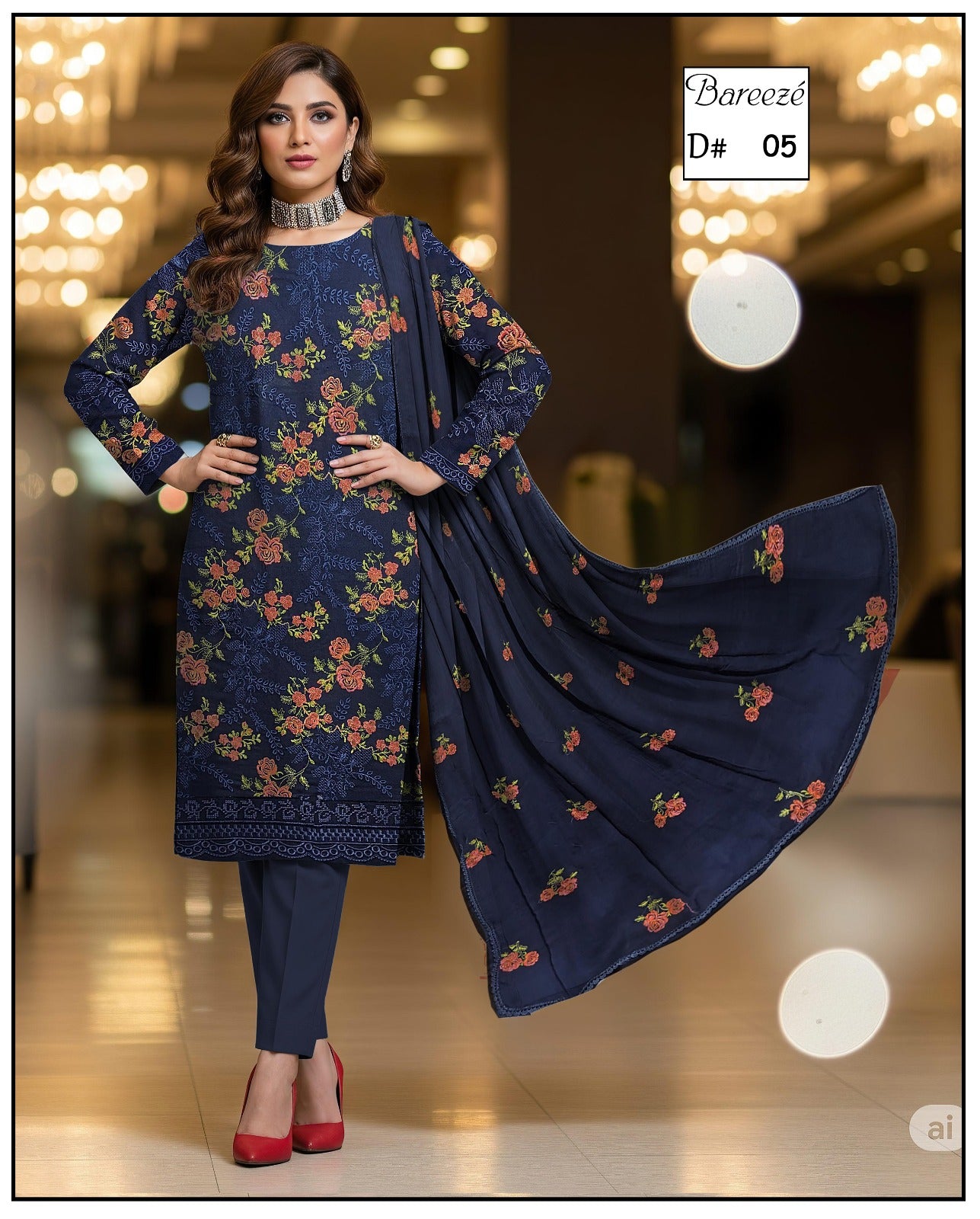 Karandi 3-Piece Unstitched Suit Design 04