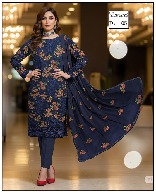 Karandi 3-Piece Unstitched Suit Design 04