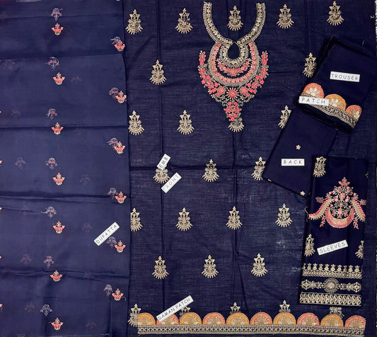 Khaddar 3 Piece Embroidery Dress Design 03