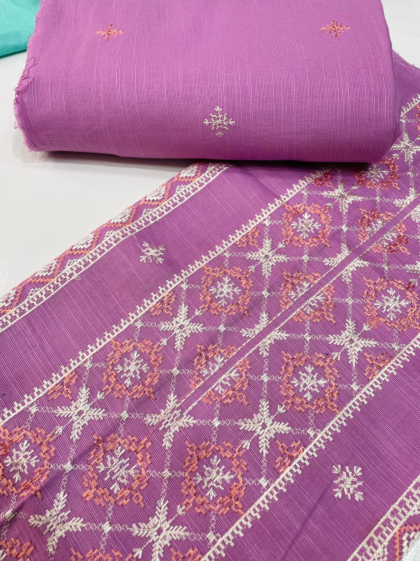 2-Pc Unstitched & Embroidered Khaddar Dress Design 07