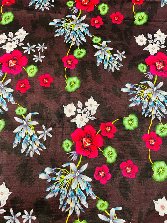 3PC Unstitched Printed Linen Bana Dora Design 14