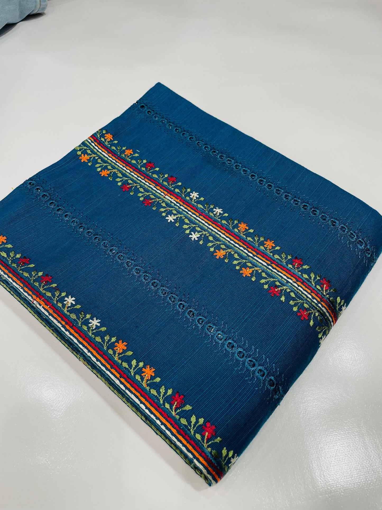 2-Piece Unstitched & Embroidered Khaddar Dress Design 06