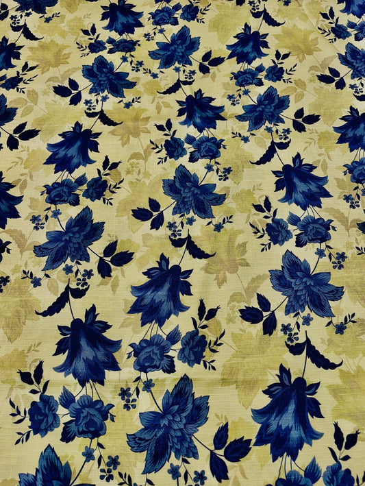 3Pc Unstitched Printed Linen Bana Dora Design 12