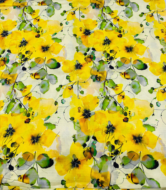 3PC Unstitched Printed Linen Bana Dora Design 19