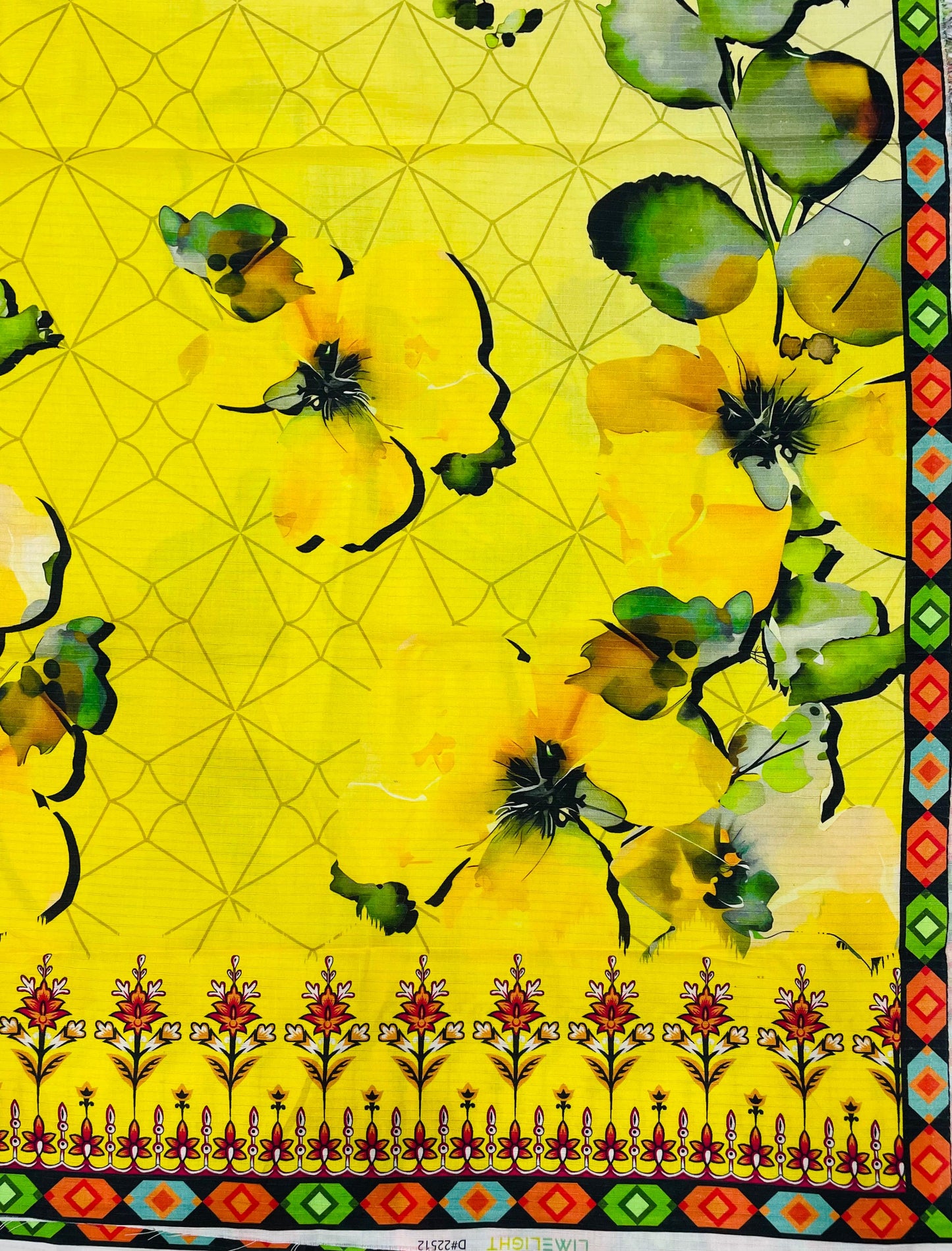 3PC Unstitched Printed Linen Bana Dora Design 19