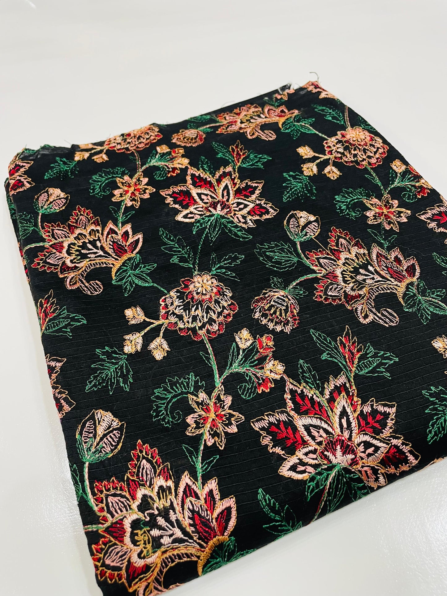 2PC Unstitched Cambric Cotton Suit Design 02