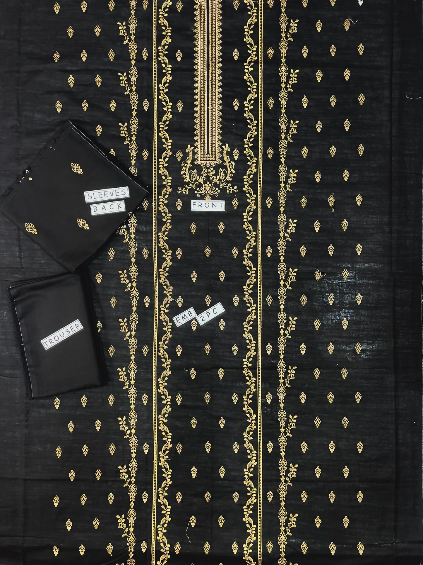 2-Piece Unstitched & Embroidered Khaddar Dress Design 04