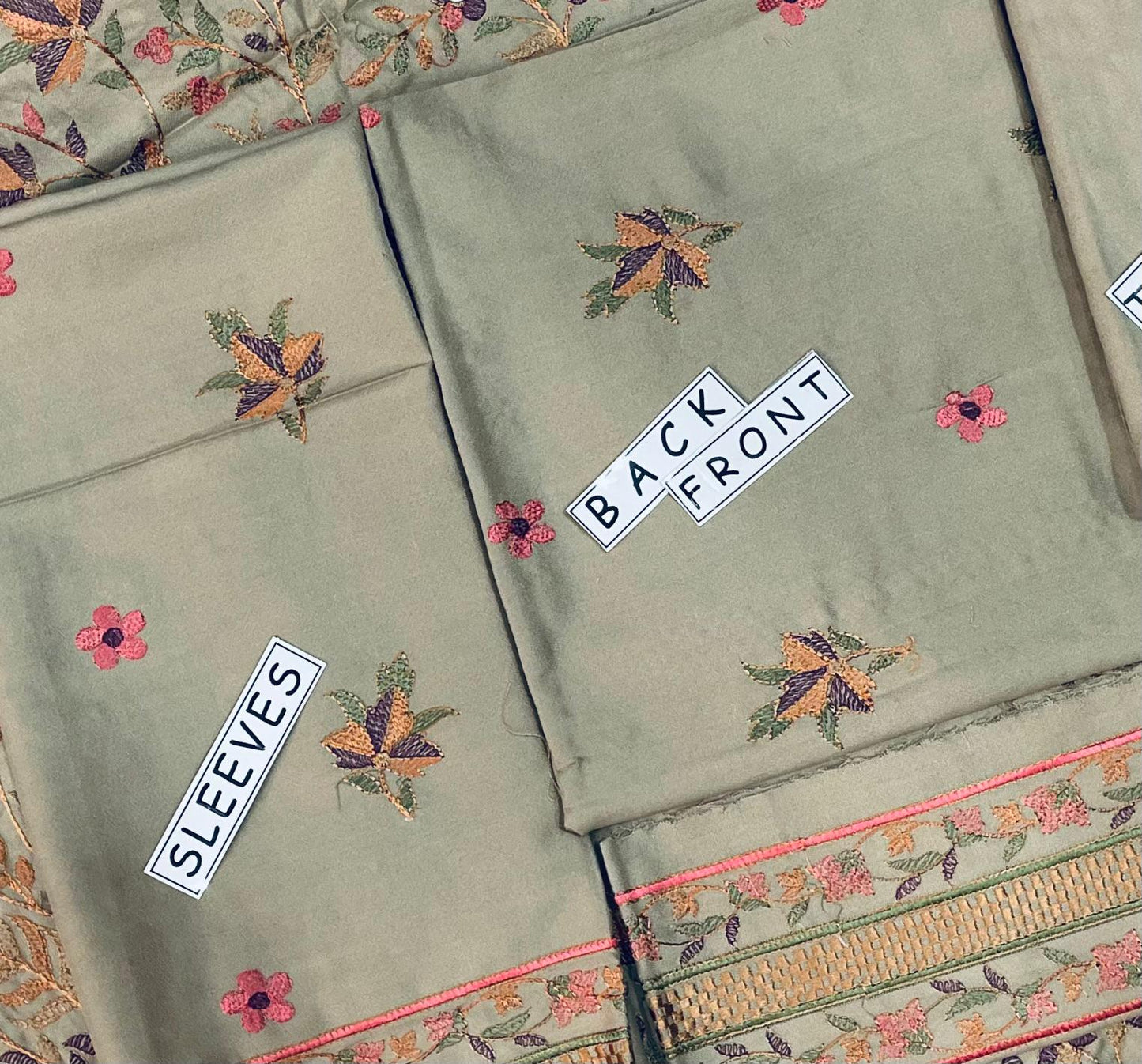 3-Piece Dhanak Suit with Shawl Design 05
