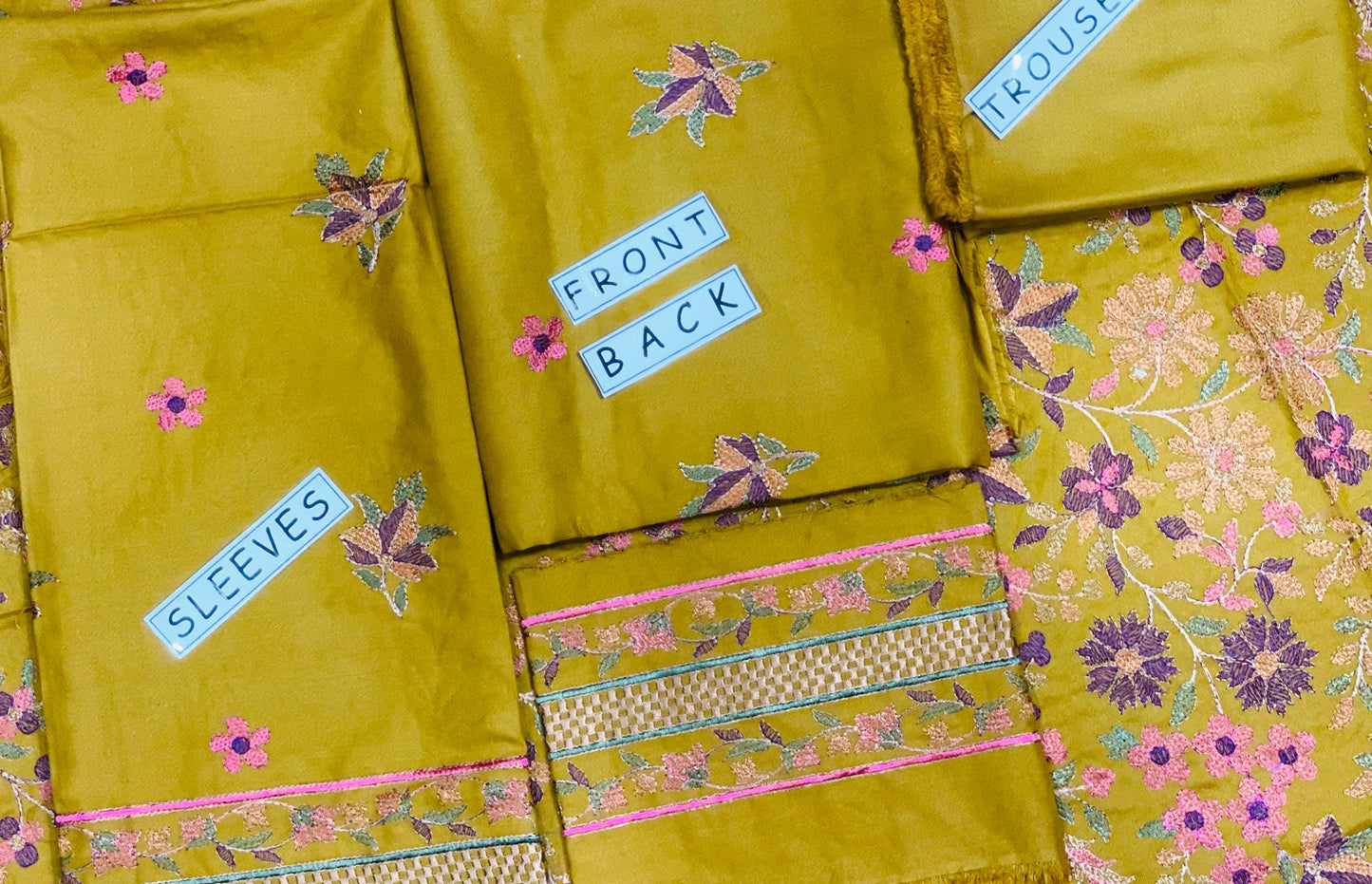 3-Piece Dhanak Suit with Shawl Design 05