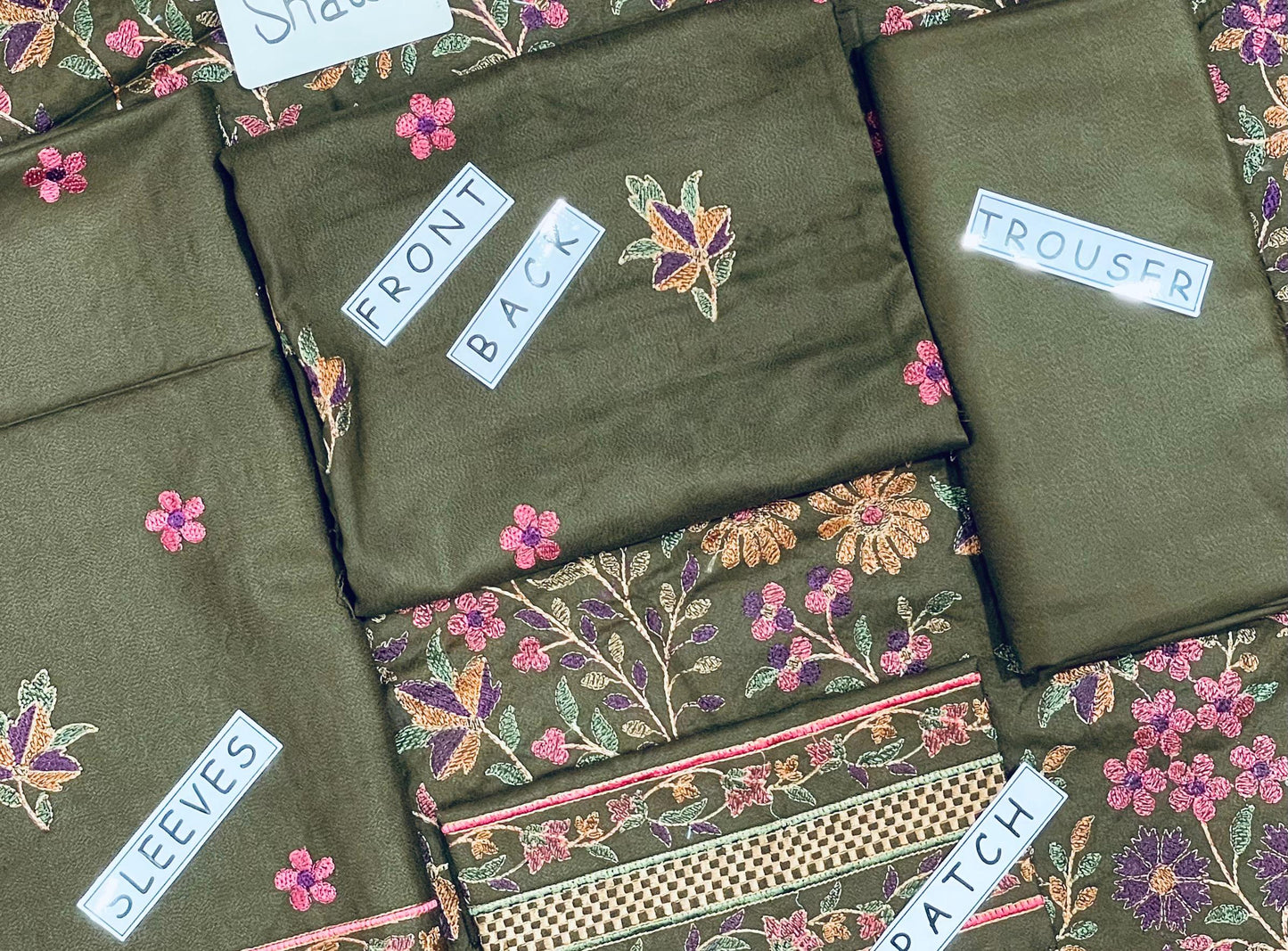 3-Piece Dhanak Suit with Shawl Design 05