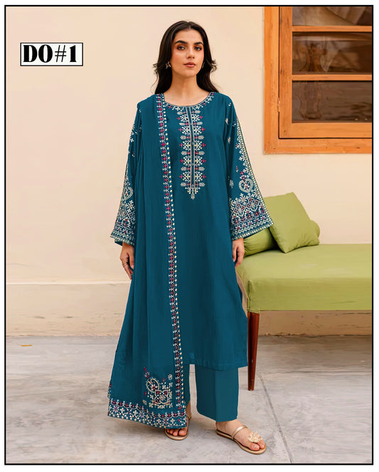 Khaddar 3-Piece Suit Design 02