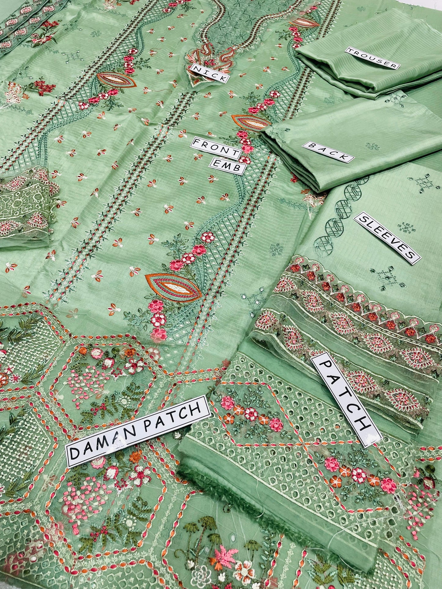 Unstitched 3PC Viscose Embroidered Suit Design 06