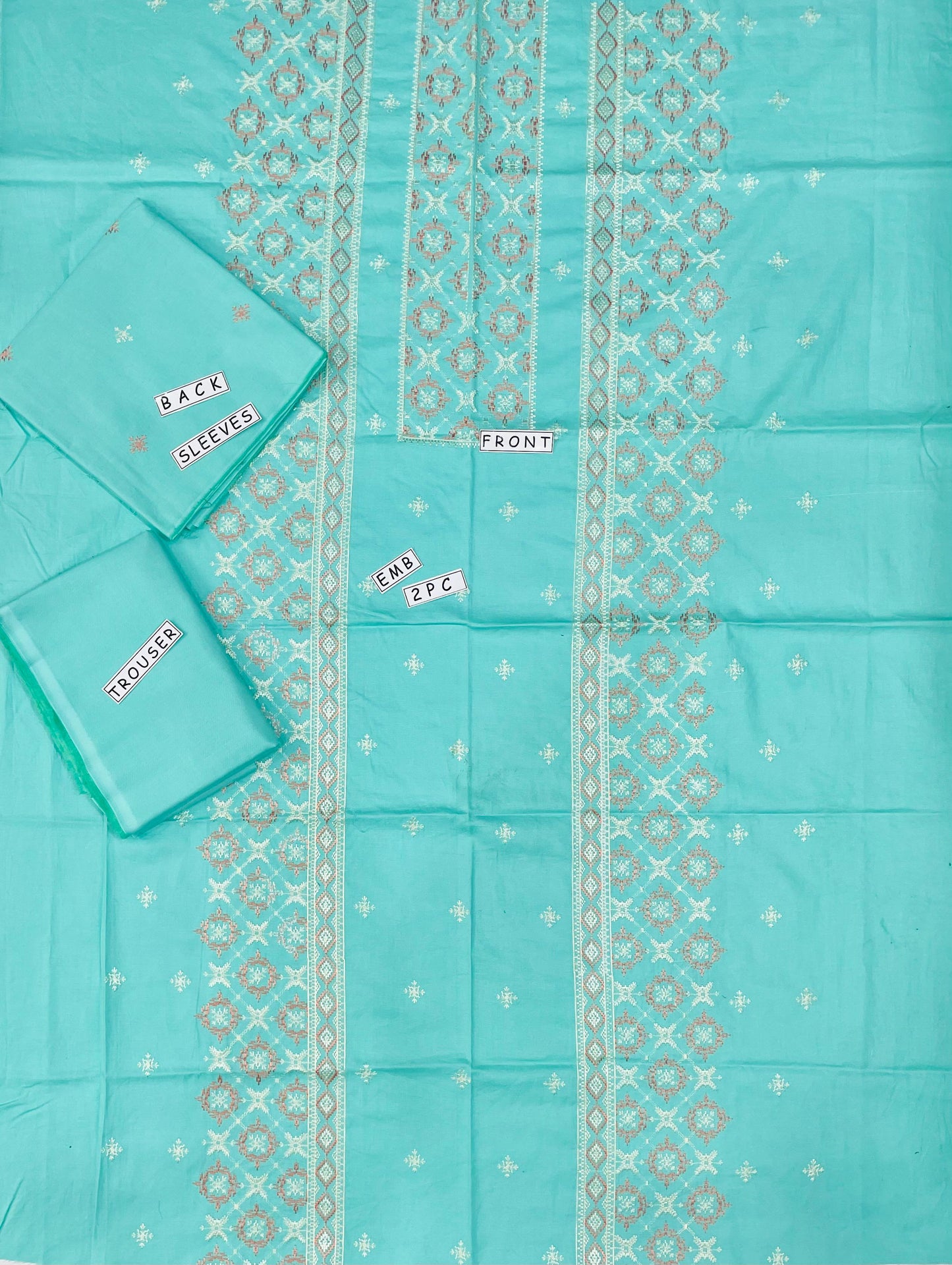 2-Pc Unstitched & Embroidered Khaddar Dress Design 07