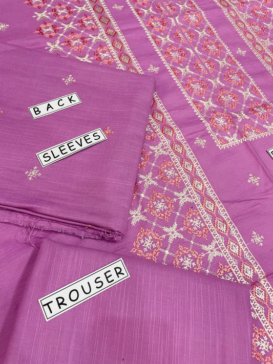 2-Pc Unstitched & Embroidered Khaddar Dress Design 07