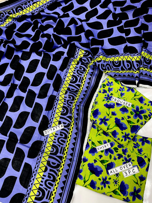 KHADAR 3PC DIGITAL PRINT ALL OVER DESIGN 01