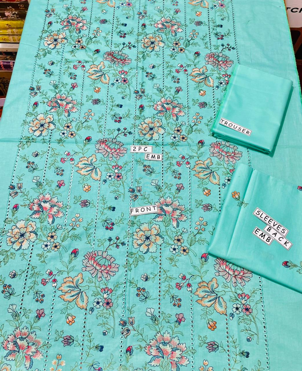 2-Piece Unstitched & Embroidered Khaddar Dress Design 09