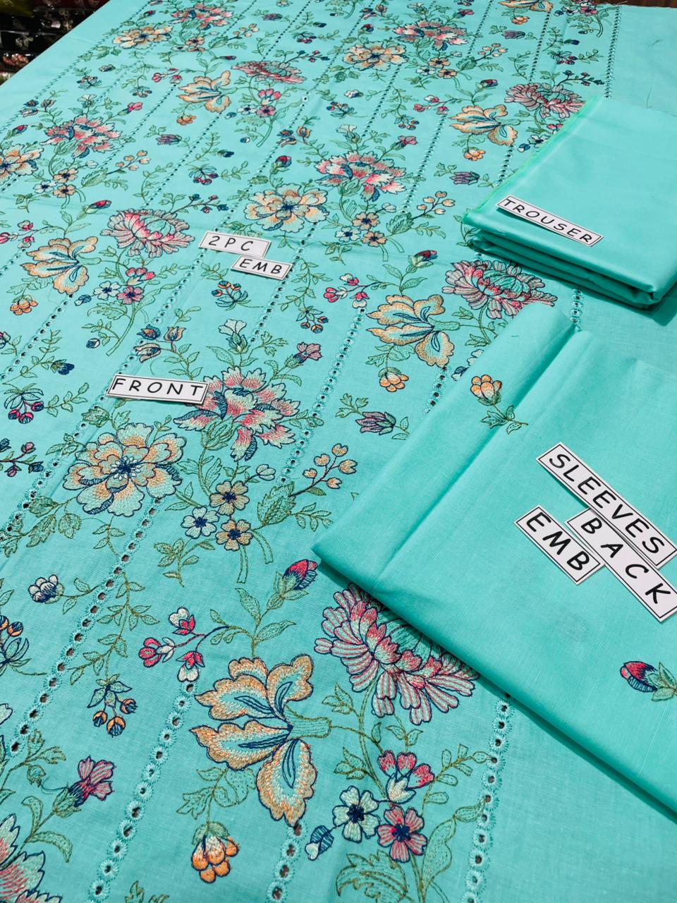 2-Piece Unstitched & Embroidered Khaddar Dress Design 09