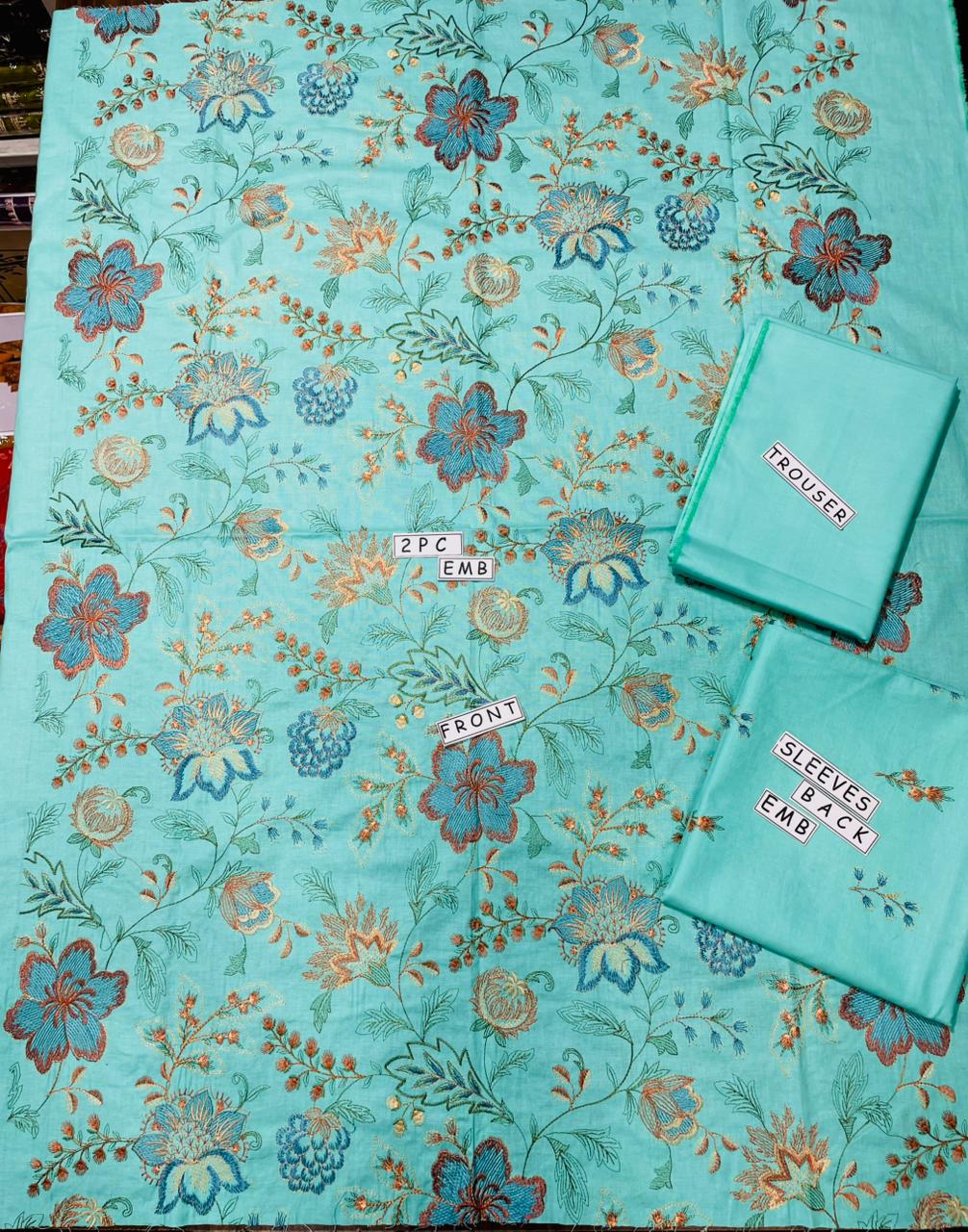 2-Piece Unstitched & Embroidered Khaddar Dress Design 10