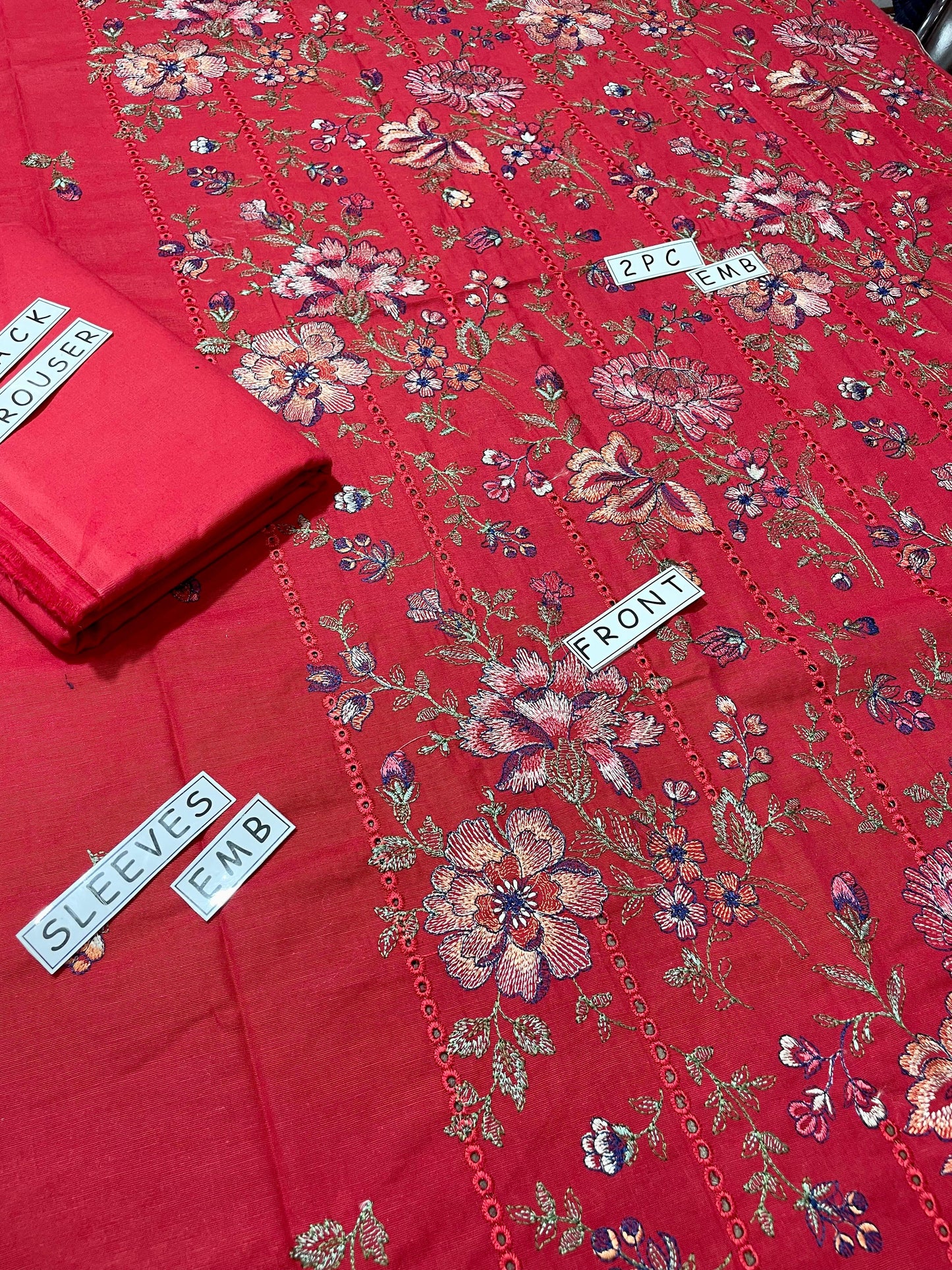 2-Piece Unstitched & Embroidered Khaddar Dress Design 09