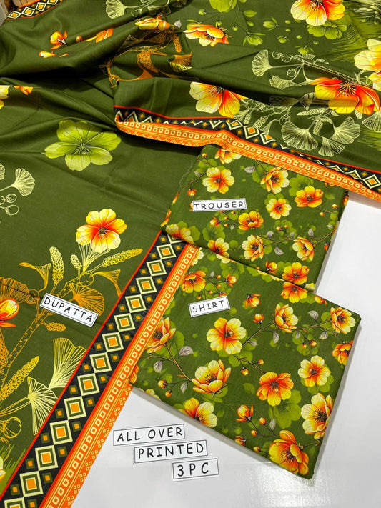 KHADAR 3PC DIGITAL PRINT ALL OVER DESIGN 09