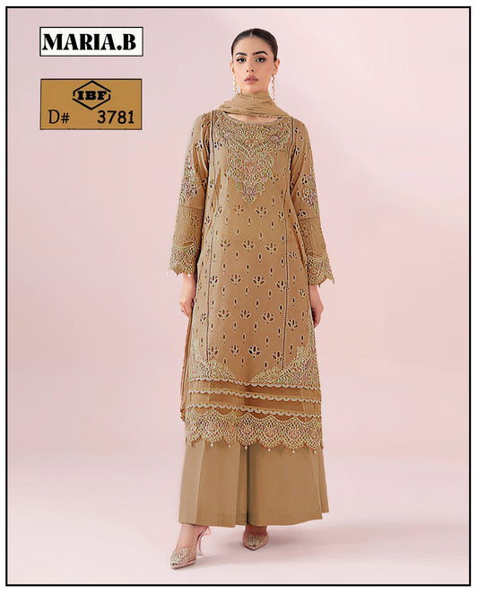 MARIA .B Unstitched 3PC Viscose Embroidered DRESS 05