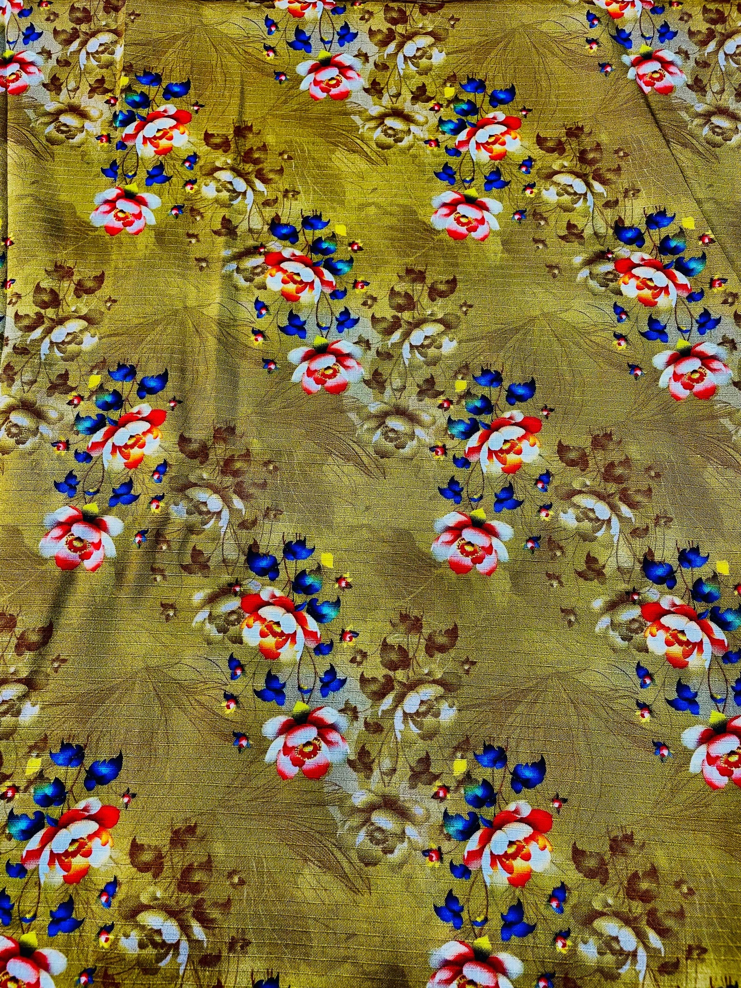 3PC Unstitched Printed Linen Bana Dora Design 15