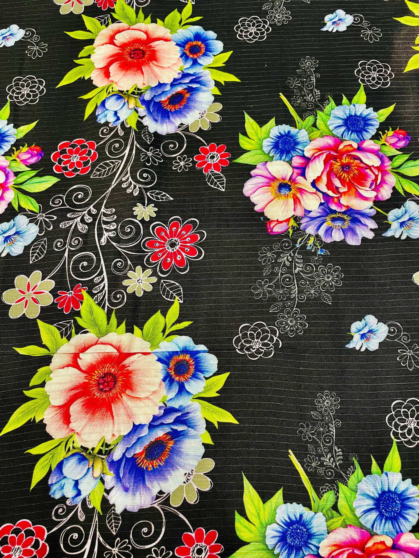 3PC Unstitched Printed Linen Bana Dora Design 16