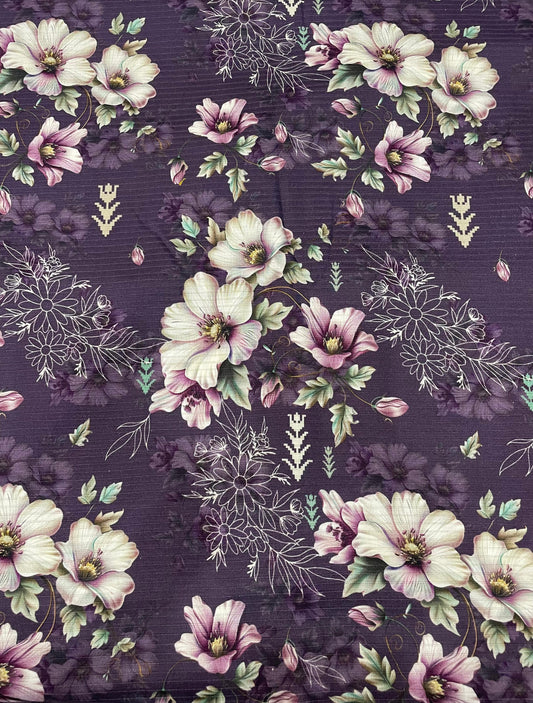 3PC Unstitched Printed Linen Bana Dora Design 20