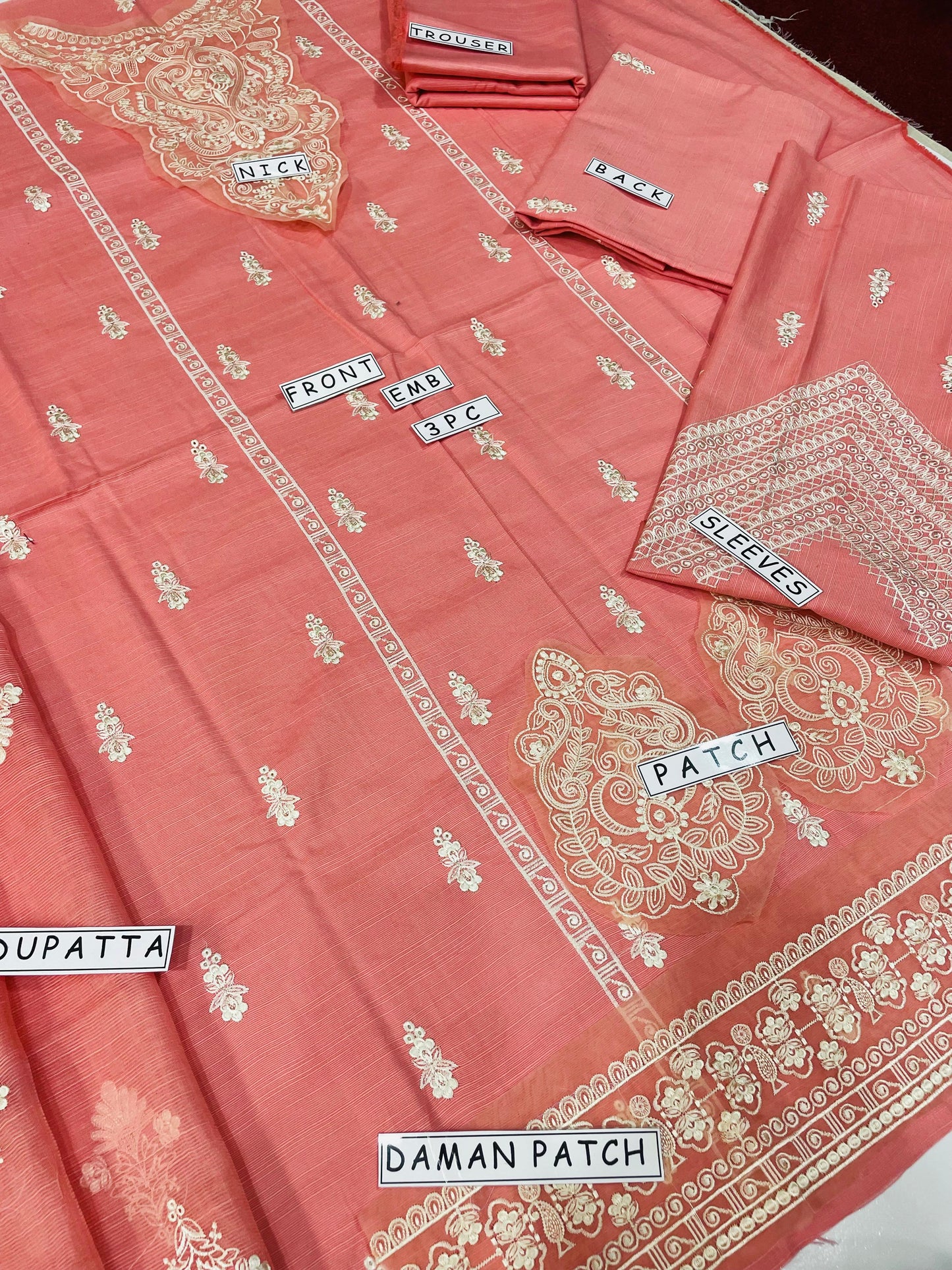 Khaddar 3 Piece Embroidery  Dress Design 09