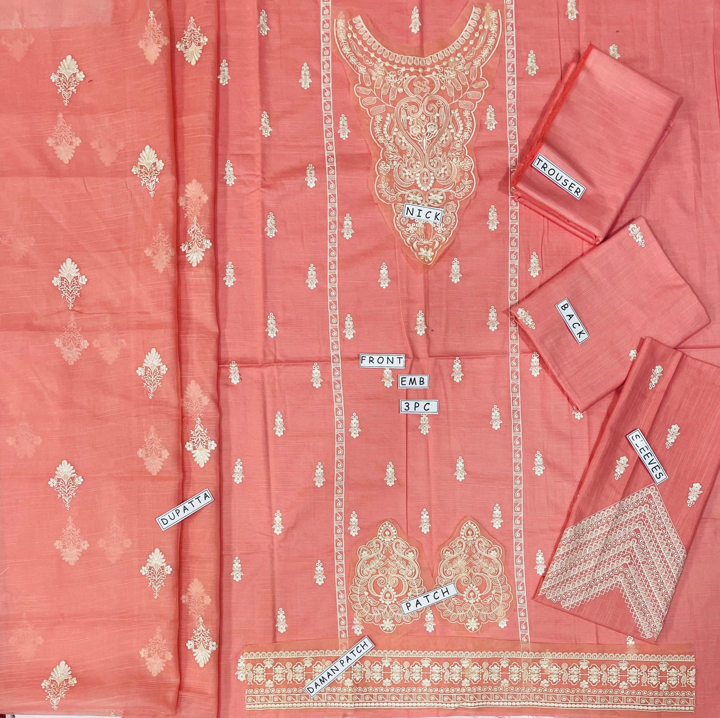 Khaddar 3 Piece Embroidery  Dress Design 09