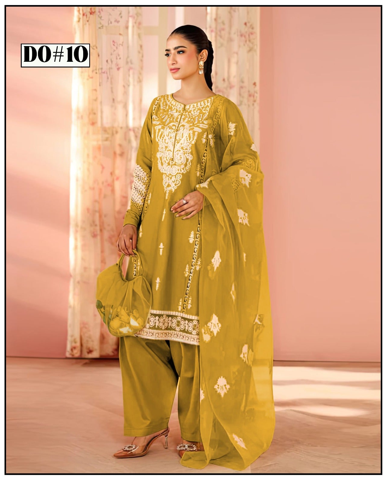 Khaddar 3 Piece Embroidery  Dress Design 09