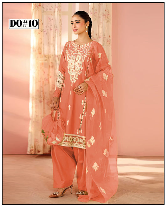 Khaddar 3 Piece Embroidery  Dress Design 09