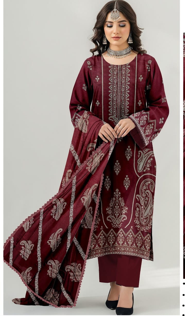 Karandi 3 Piece Unstitched Suit Six Colours available Design 09