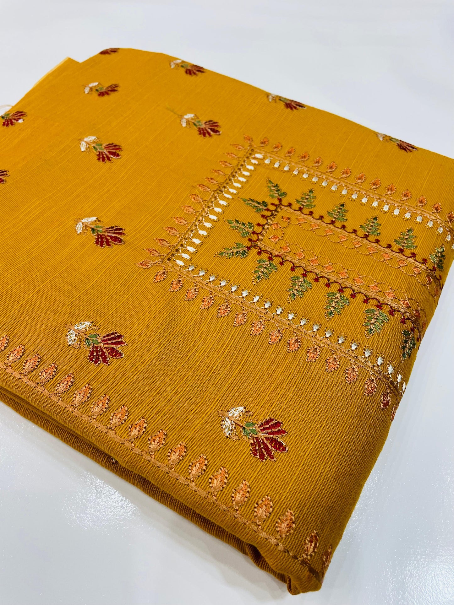 2-Piece Unstitched & Embroidered Khaddar Dress Design 05