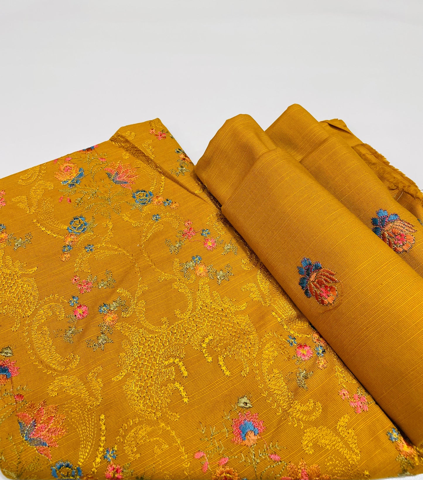 2-Piece Unstitched & Embroidered Khaddar Dress Design 02
